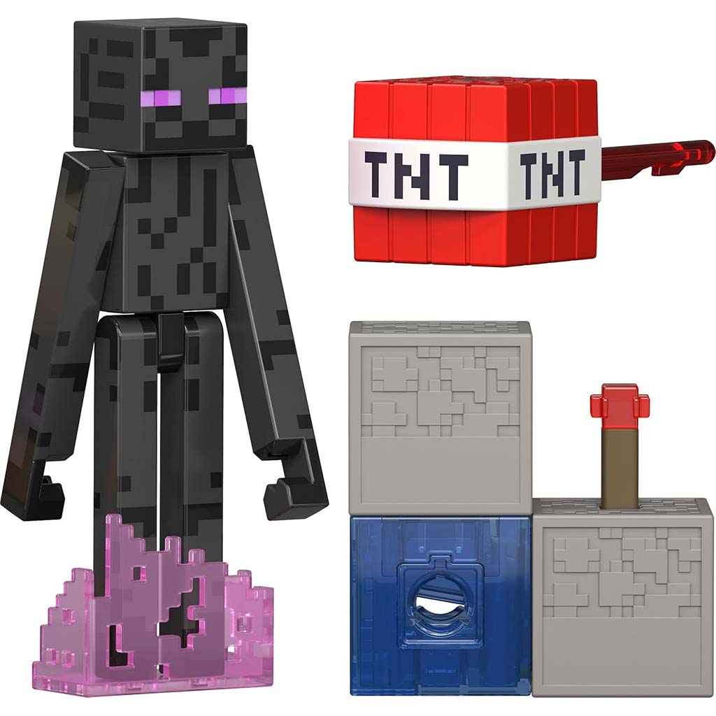 Minecraft: Enderman Spielfigur mit Zubehör – Mattel kép 2