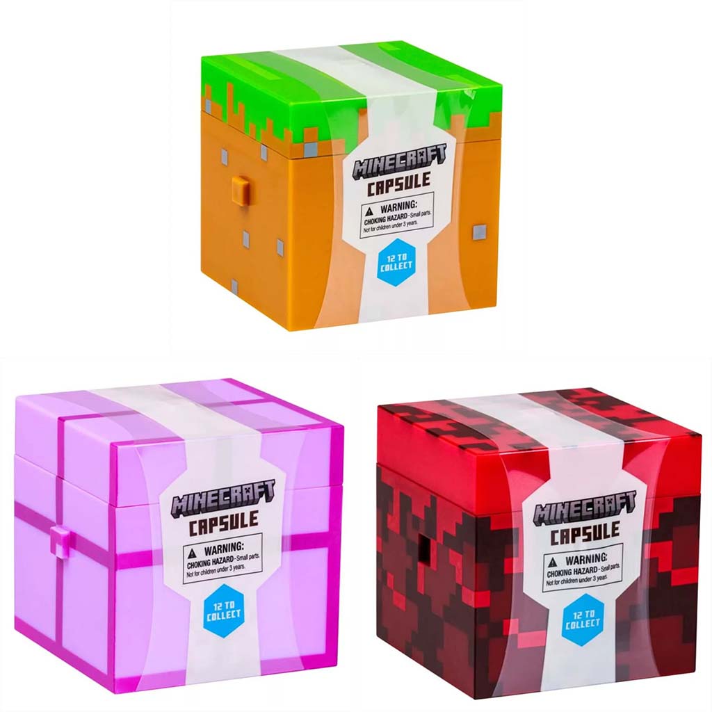 Minecraft-Überraschungskapsel mit 7 cm großen Figuren