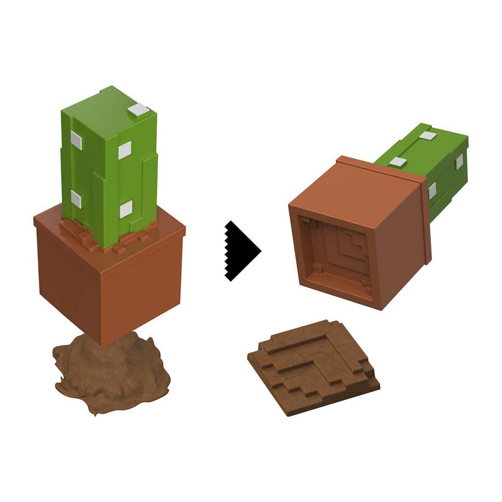 Minecraft Enthüllungs-Minifigur im Aufbewahrungsbehälter – Kaktus – Mattel kép 3