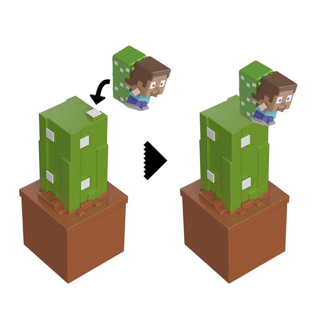Minecraft Enthüllungs-Minifigur im Aufbewahrungsbehälter – Kaktus – Mattel kép 4