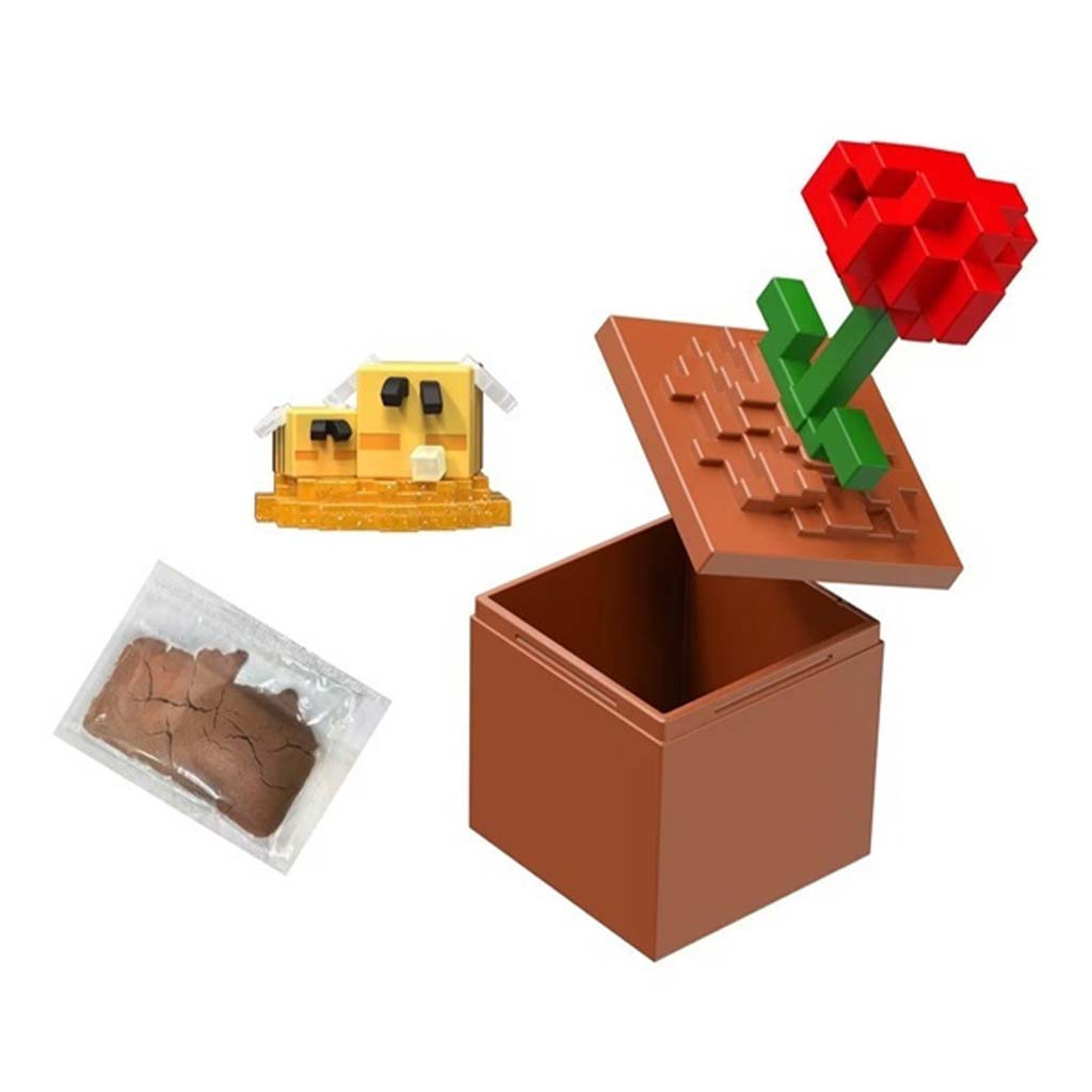 Minecraft Reveal minifigura tárolóban - Pipacs - Mattel kép 1