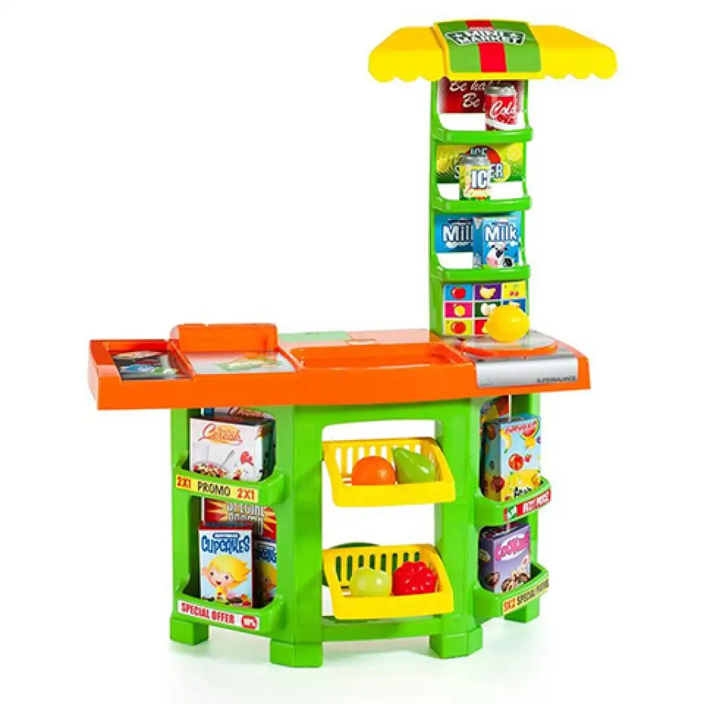 Molto: Mini Market 14db-os játékszett 58x28x77cm kép 2