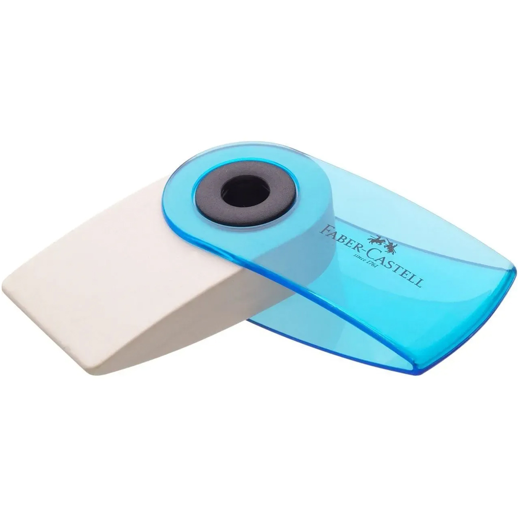 Faber-Castell: Sleeve Mini-Radiergummi mit Hülle, verschiedene Ausführungen, 1 Stück
