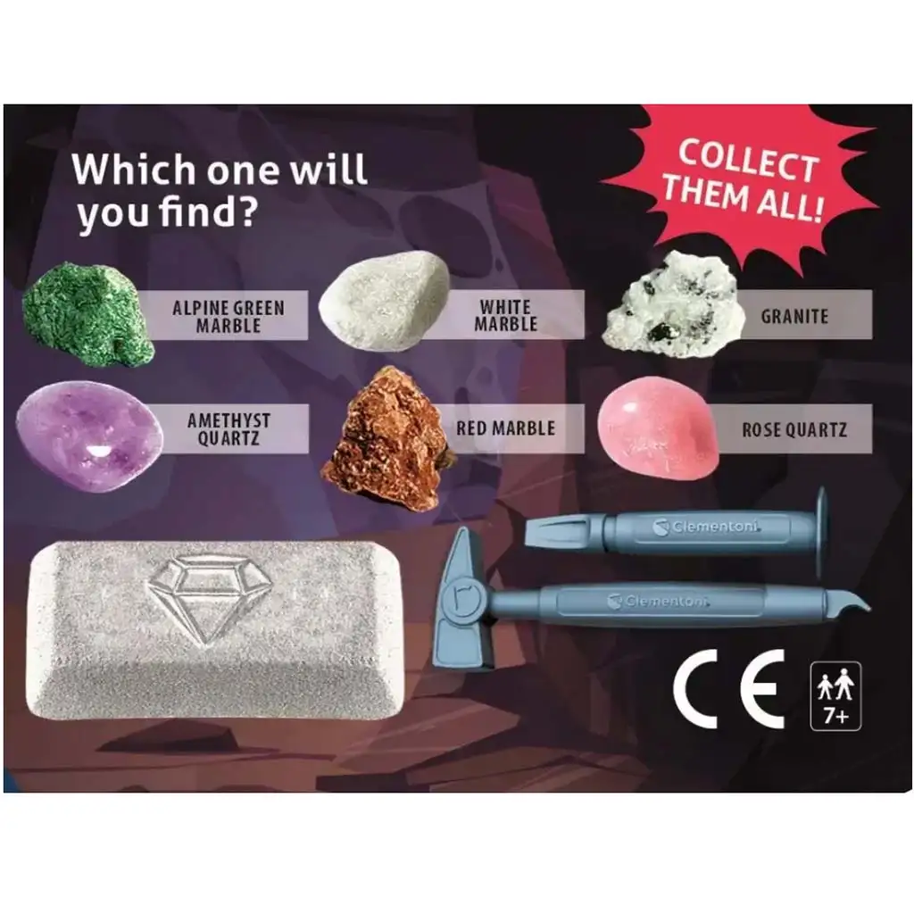 Mini-Archäologie-Set - Mineralien und Edelsteine - Clementoni kép 2
