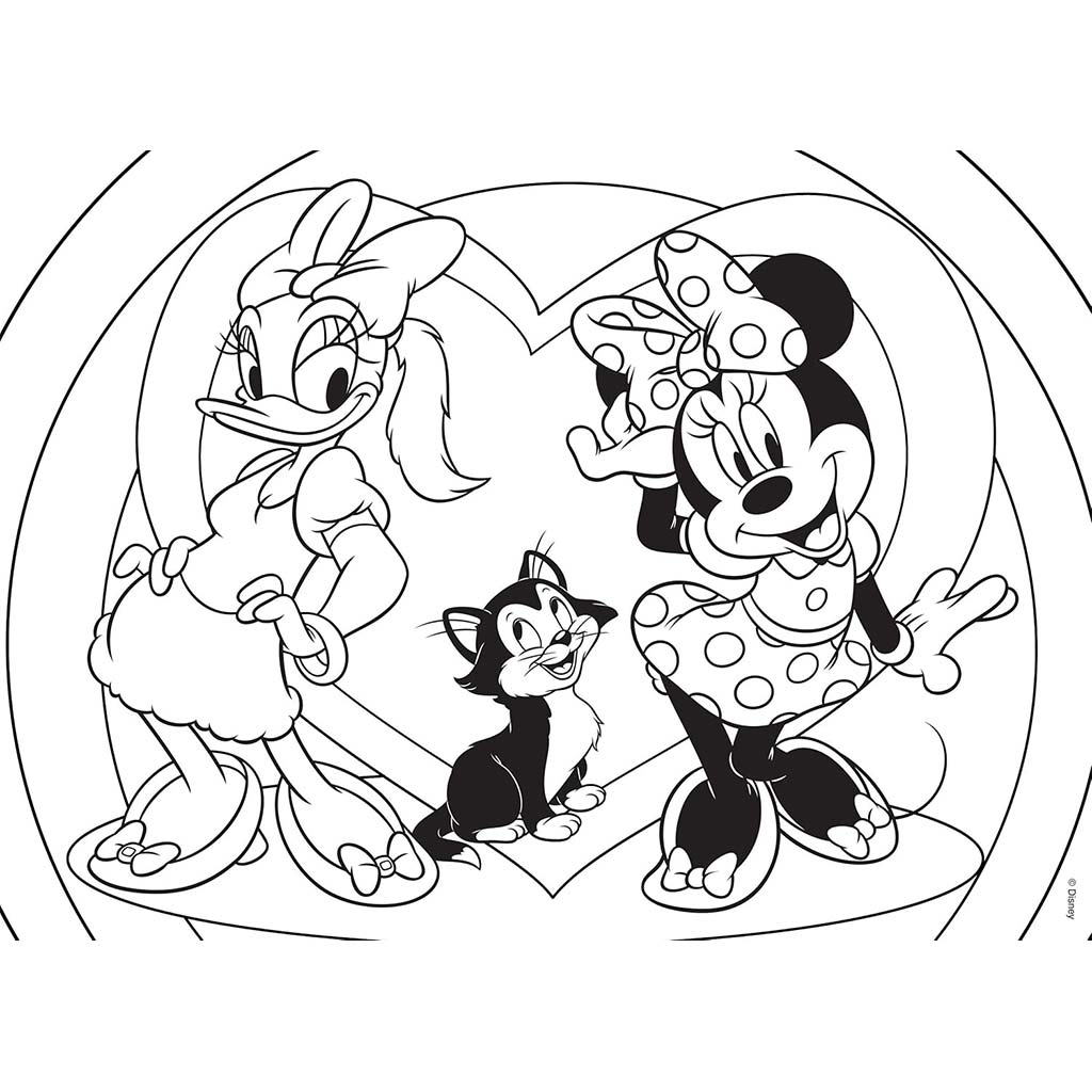 Minnie egér 2 az 1-ben 108db-os puzzle és színező 70x50cm - Lisciani kép 2