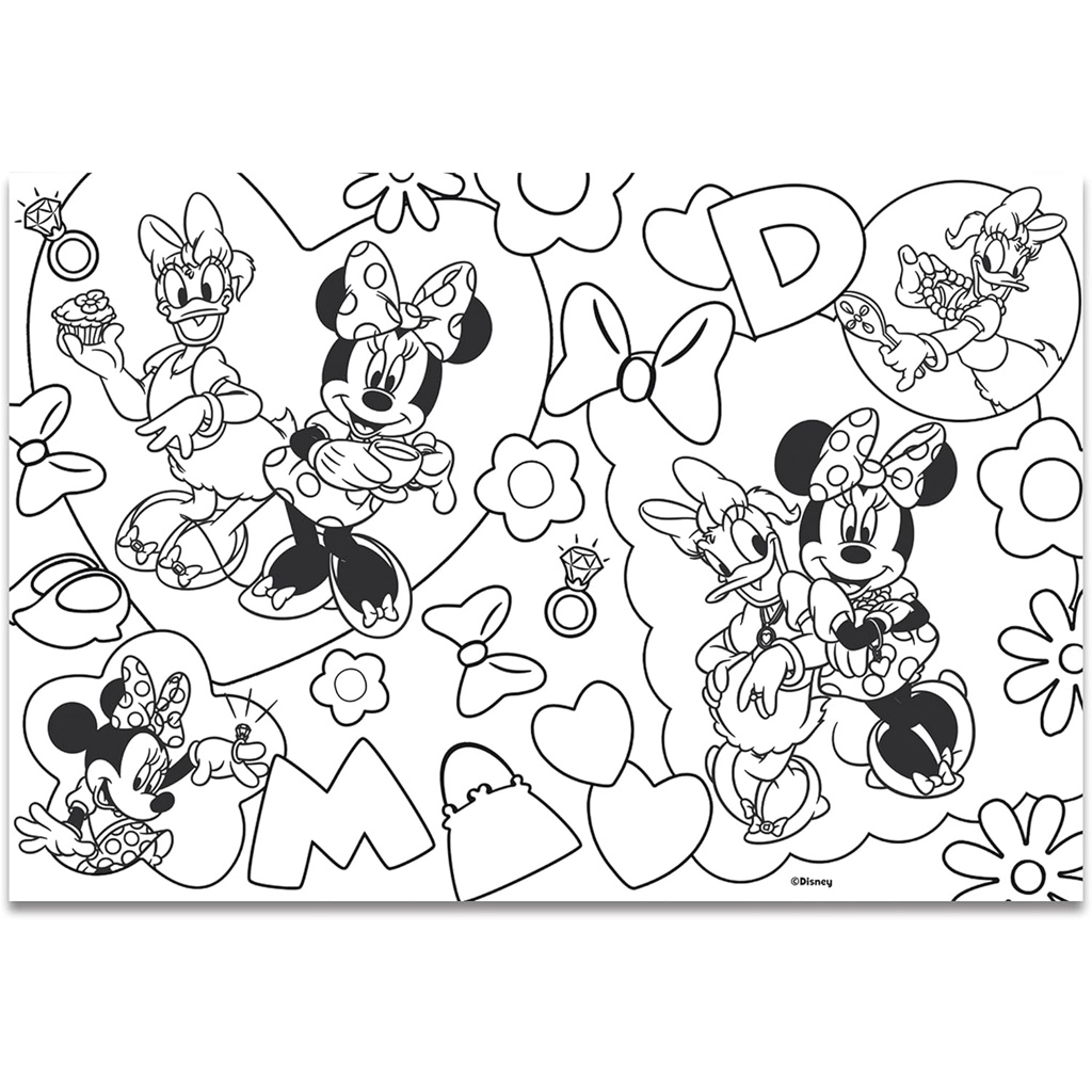 Minnie Maus 2-in-1 Puzzle und Malset, 60 Teile, 50x35 cm – Lisciani kép 3