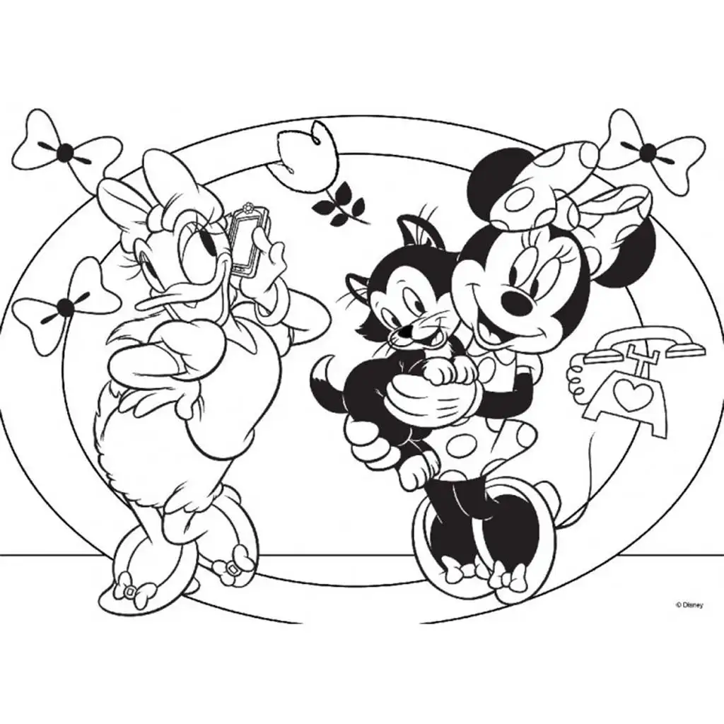 Minnie egér 2 az 1-ben maxi 24db-os puzzle és színező 70x50cm - Lisciani kép 2