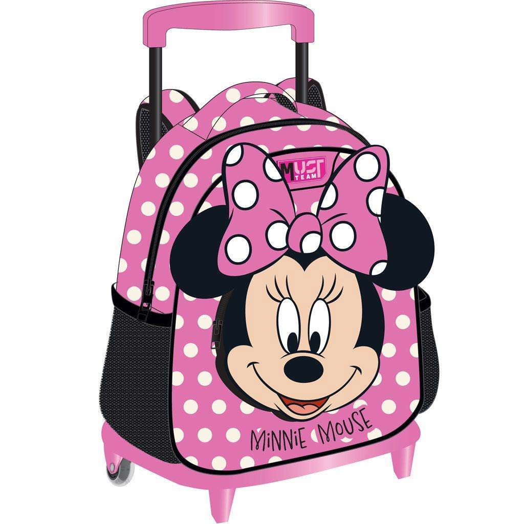 Luna: Must Team Minnie egér gurulós ovis hátizsák 27x10x31cm kép 1