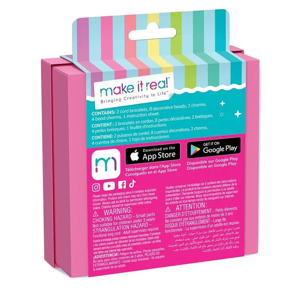 Make It Real: Schmuckherstellung, Halo Charm Armbänder in rosa Aufbewahrung. kép 2