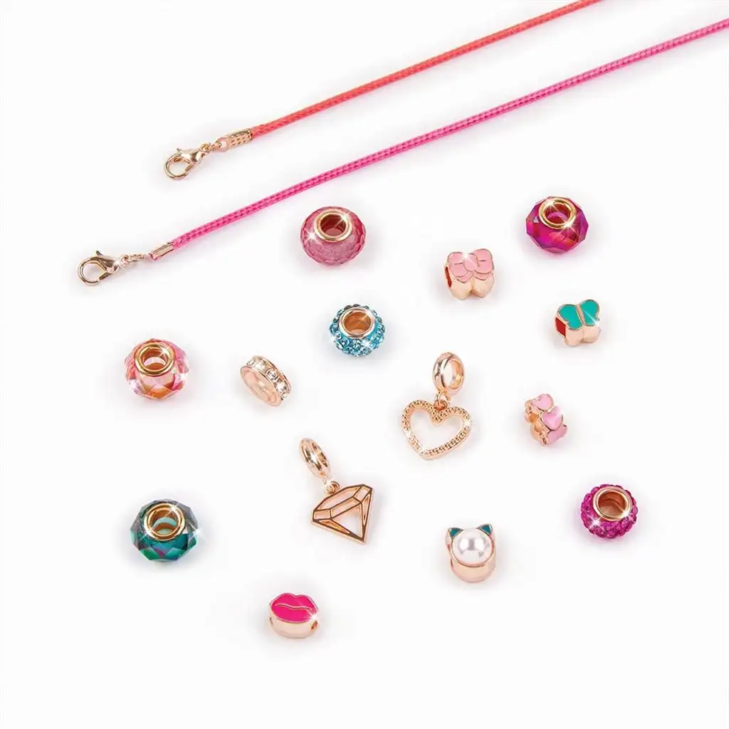 Make It Real: Schmuckherstellung, Halo Charm Armbänder in rosa Aufbewahrung. kép 3