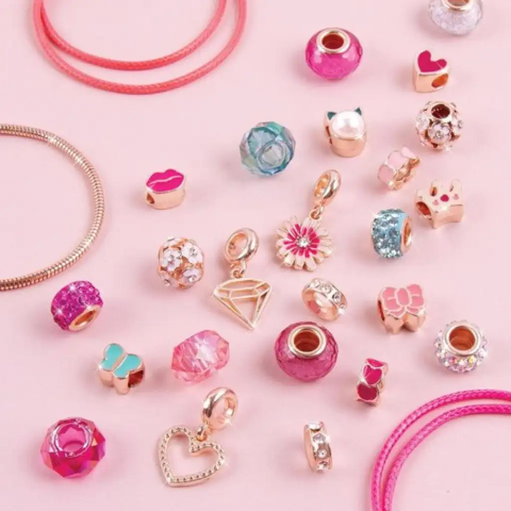 Make it Real: Kristall Medaillon Armbänder Pink kép 5