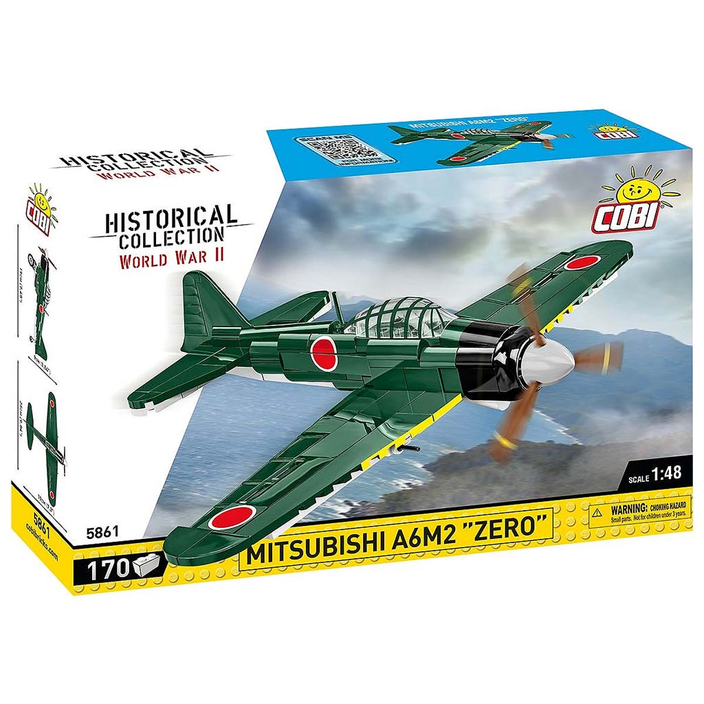 COBI: Mitsubishi A6M2 „Zero” vadászrepülőgép építőjáték (5861) kép 1