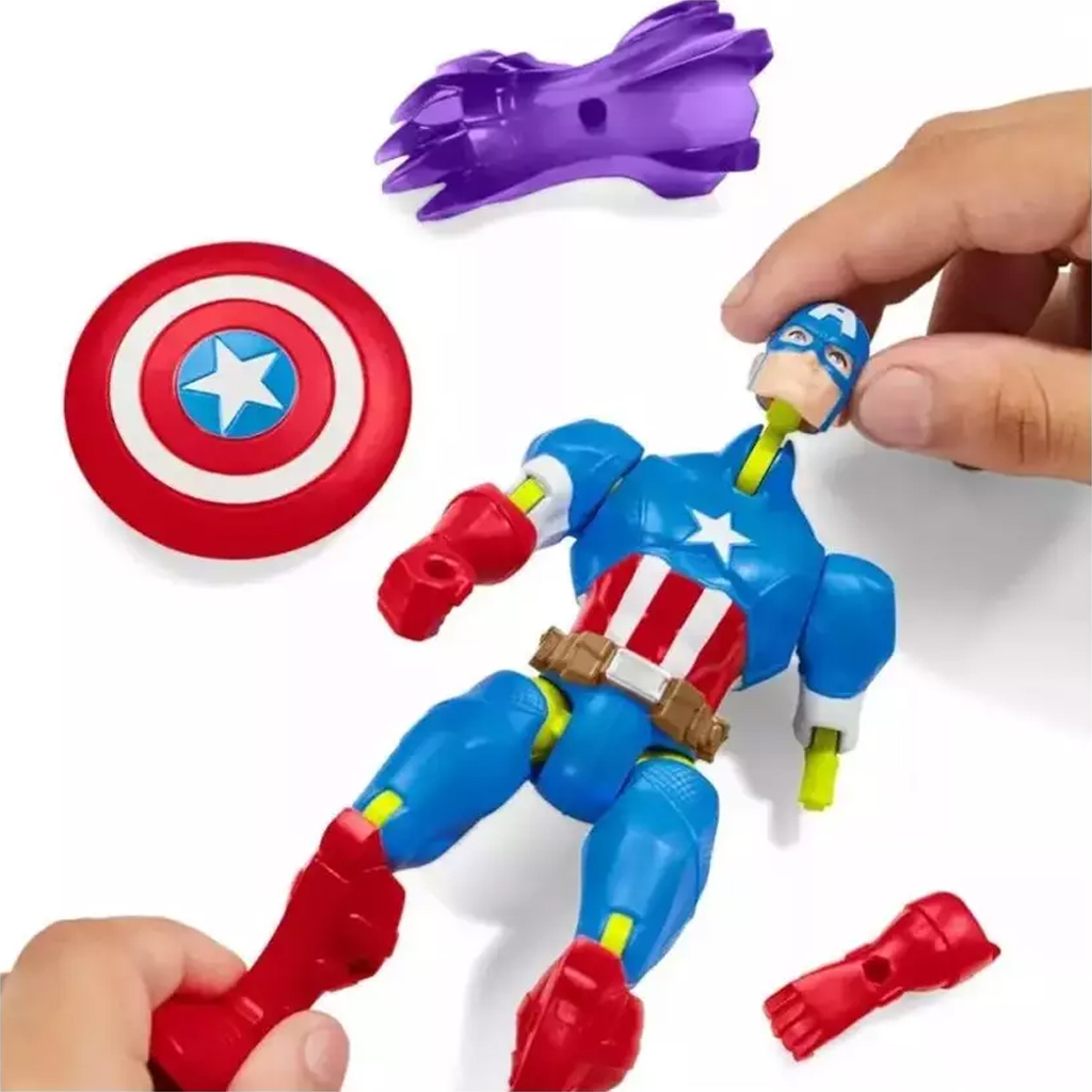 Marvel Mix Mashers: Avengers Captain America Figur mit Zubehör - Hasbro kép 3