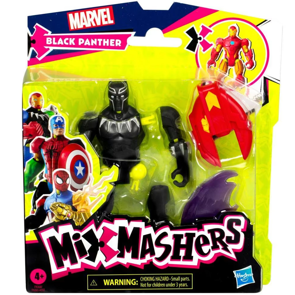 Marvel Mix Mashers: Avengers Black Panther Figur mit Zubehör – Hasbro