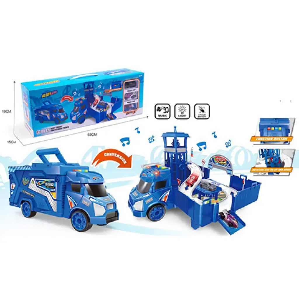 Verwandelbarer Polizeilastwagen-Set mit Funktionen