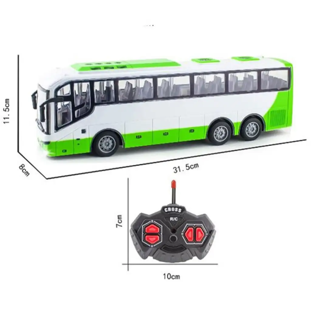 City Bus ferngesteuerter grün-weißer Bus kép 2