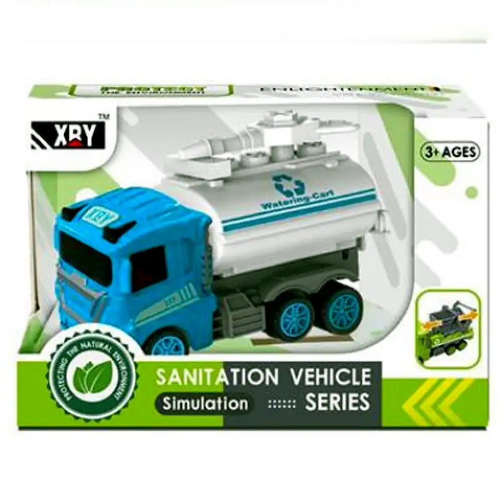 Bunte LKW-Arbeitsmaschinen in verschiedenen Ausführungen