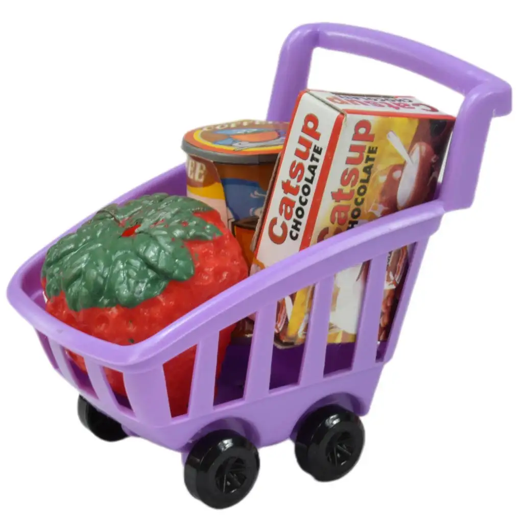 Happy Shopping: Weiß-rosa Registrierkasse mit Sound und Zubehör 20x12cm kép 9