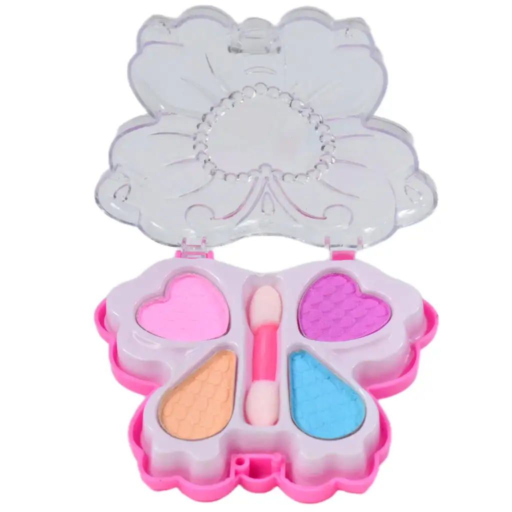 Cute Girl: Schminkset mit blumen- und schmetterlingsförmiger Schminkpalette und Zubehör kép 2