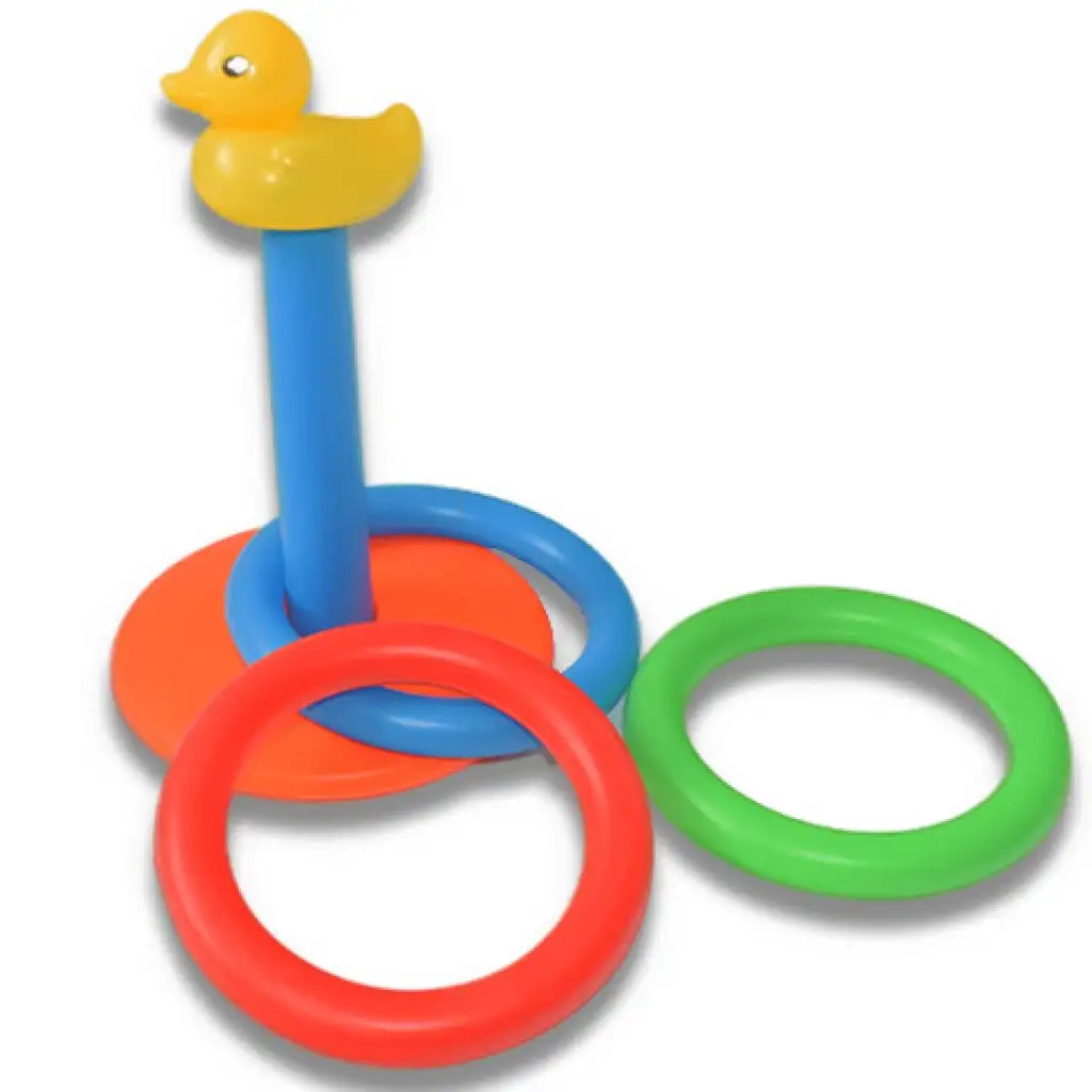 Buntes Enten-Ringwurfspiel-Set kép 2