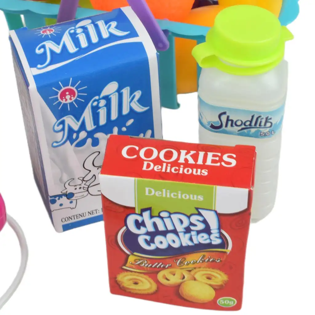 Happy Shopping: Rosa Registrierkasse mit Produkten, Sound und Zubehör 22x10x15cm kép 7