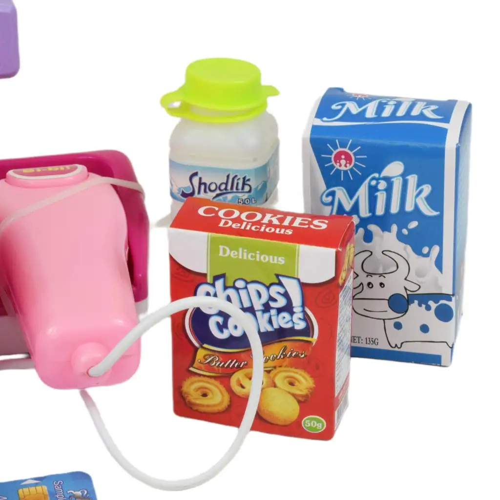 Happy Shopping: Rosa Registrierkasse mit Ton und Zubehör 23x14cm kép 3