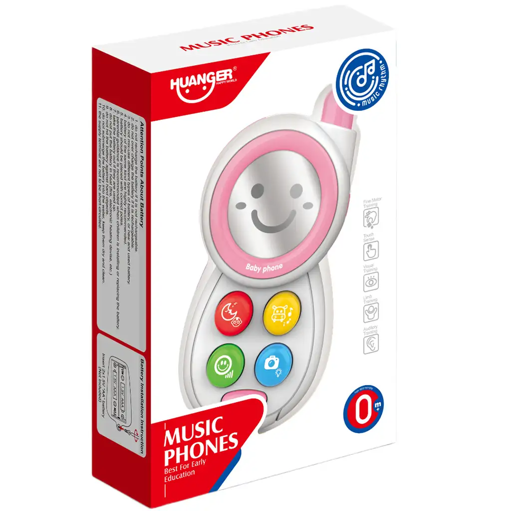 Music World: Rosa Babytelefon mit Licht und Ton kép 3