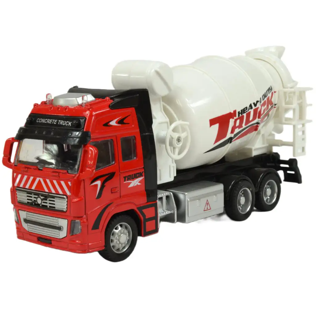 Alloy Car: Schwungrad-Betonmischer-LKW mit Licht und Ton in zwei Varianten 19cm 1 Stück kép 2