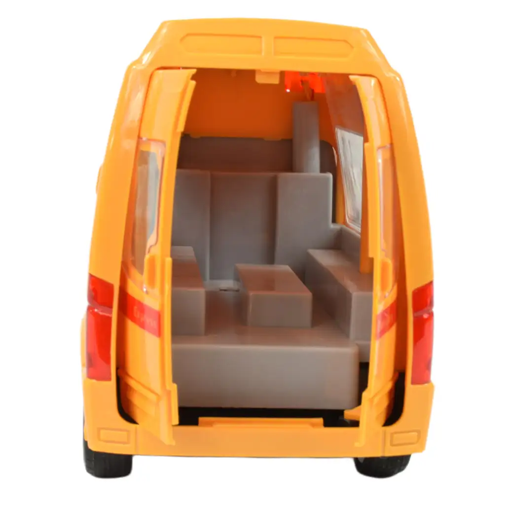 Special Car: Gelbes Express-Kurierauto mit Licht und Sound, Schwungradfunktion, 24 cm kép 4