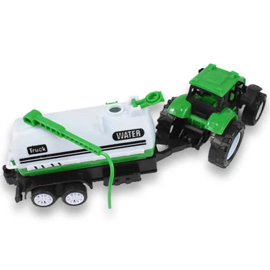 Farm Truck: Grüner zweiteiliger Traktor-Set mit Anhänger kép 6