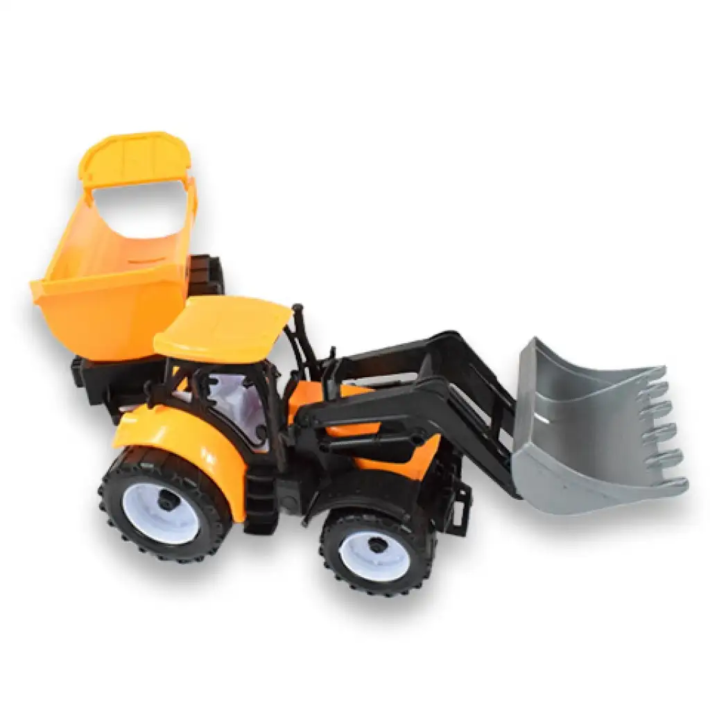 Engineering Truck: Baggertraktor Arbeitsmaschine mit Anhänger 45cm kép 2