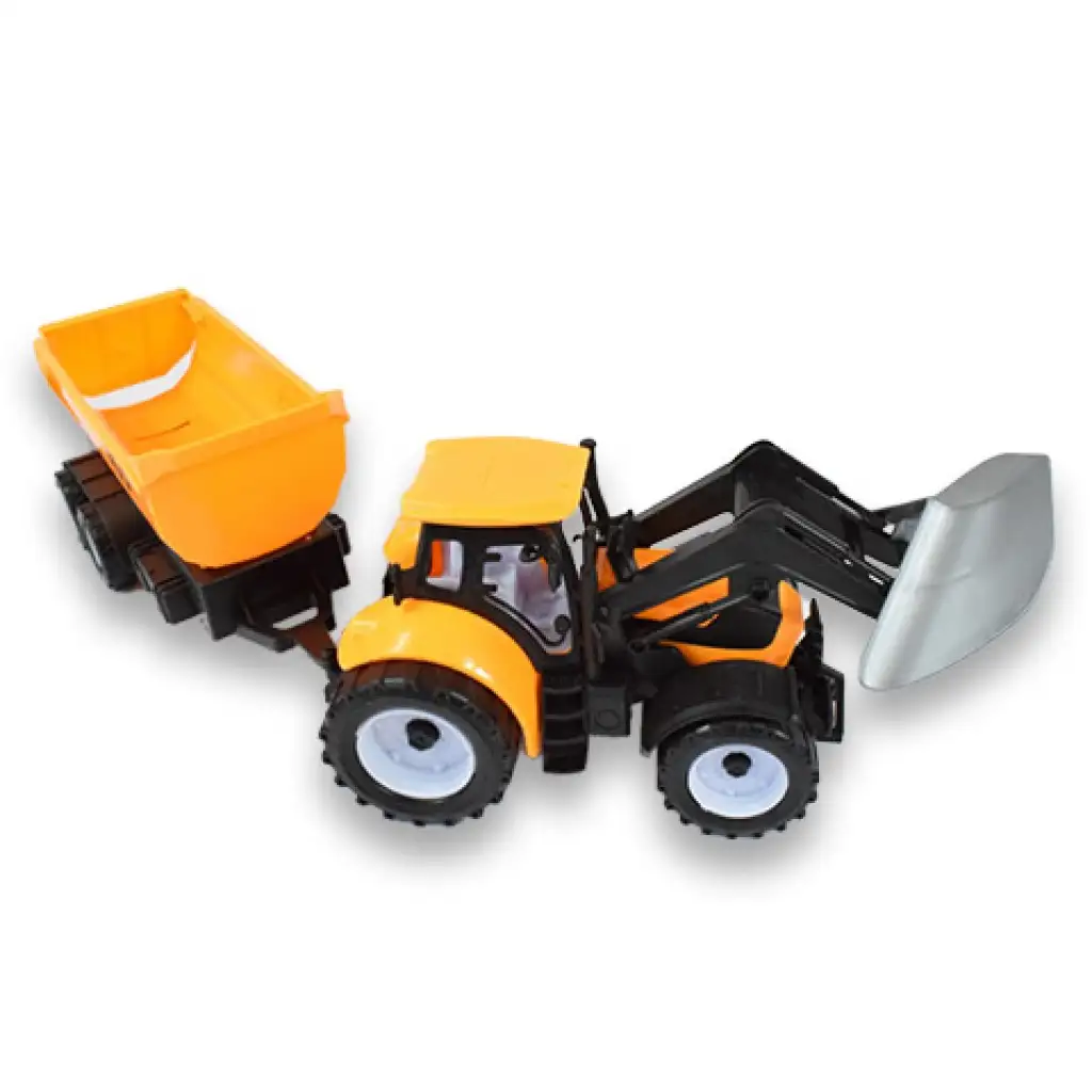 Engineering Truck: Baggertraktor Arbeitsmaschine mit Anhänger 45cm kép 4