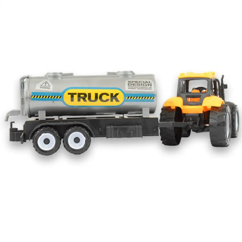 Engineering Truck: 2-teiliges Arbeitsmaschinenset mit Traktoren, Tankanhänger und Fass kép 4