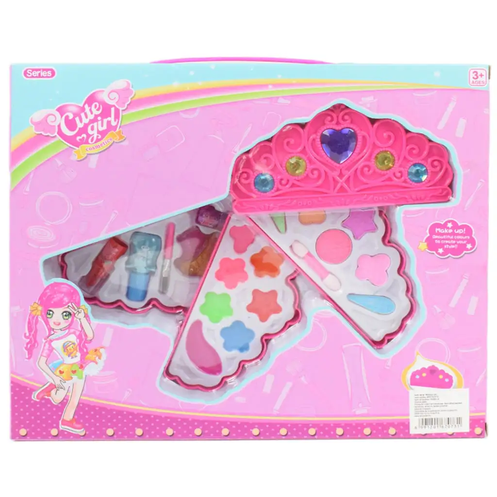 Süßes Mädchen: 3-stöckige Schminkpalette mit Krone kép 6