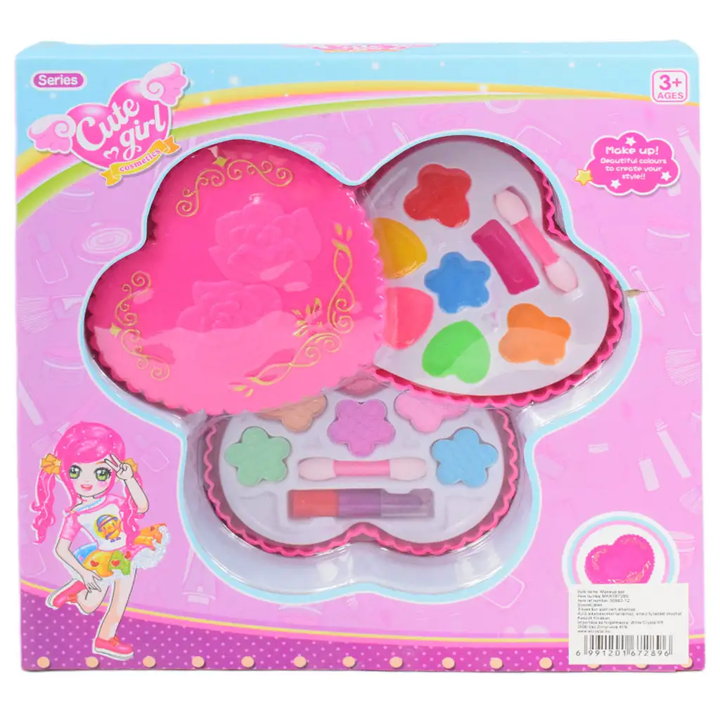 Süßes Mädchen: Herzförmige zweistöckige Schminkpalette kép 5