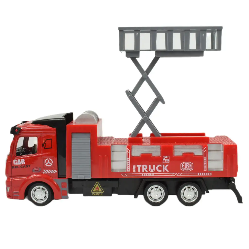 Feuerwehr: Schwungradbetriebenes Hubarbeitsbühnen-Feuerwehrfahrzeug 19cm kép 4