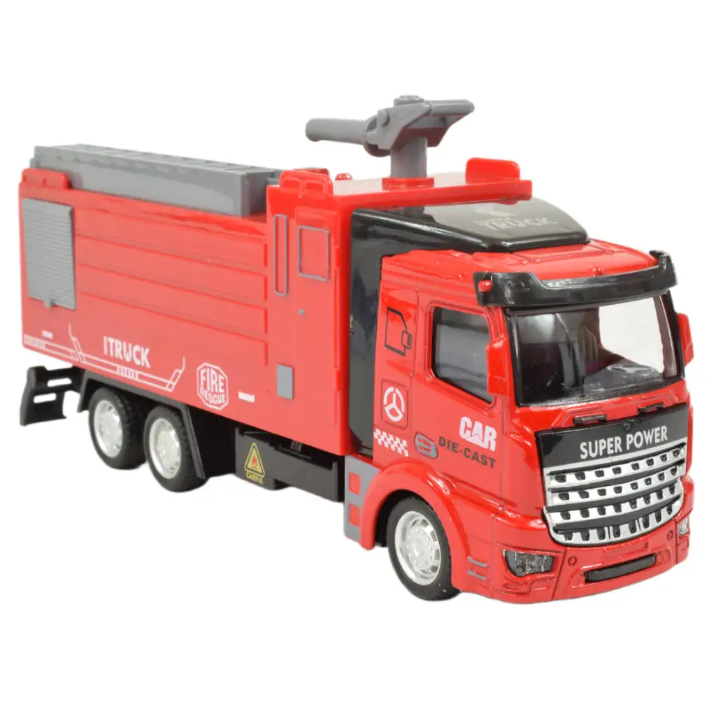 Fire Rescue: Feuerwehrwagen mit Schwungrad und Wasserkanone 19cm kép 2