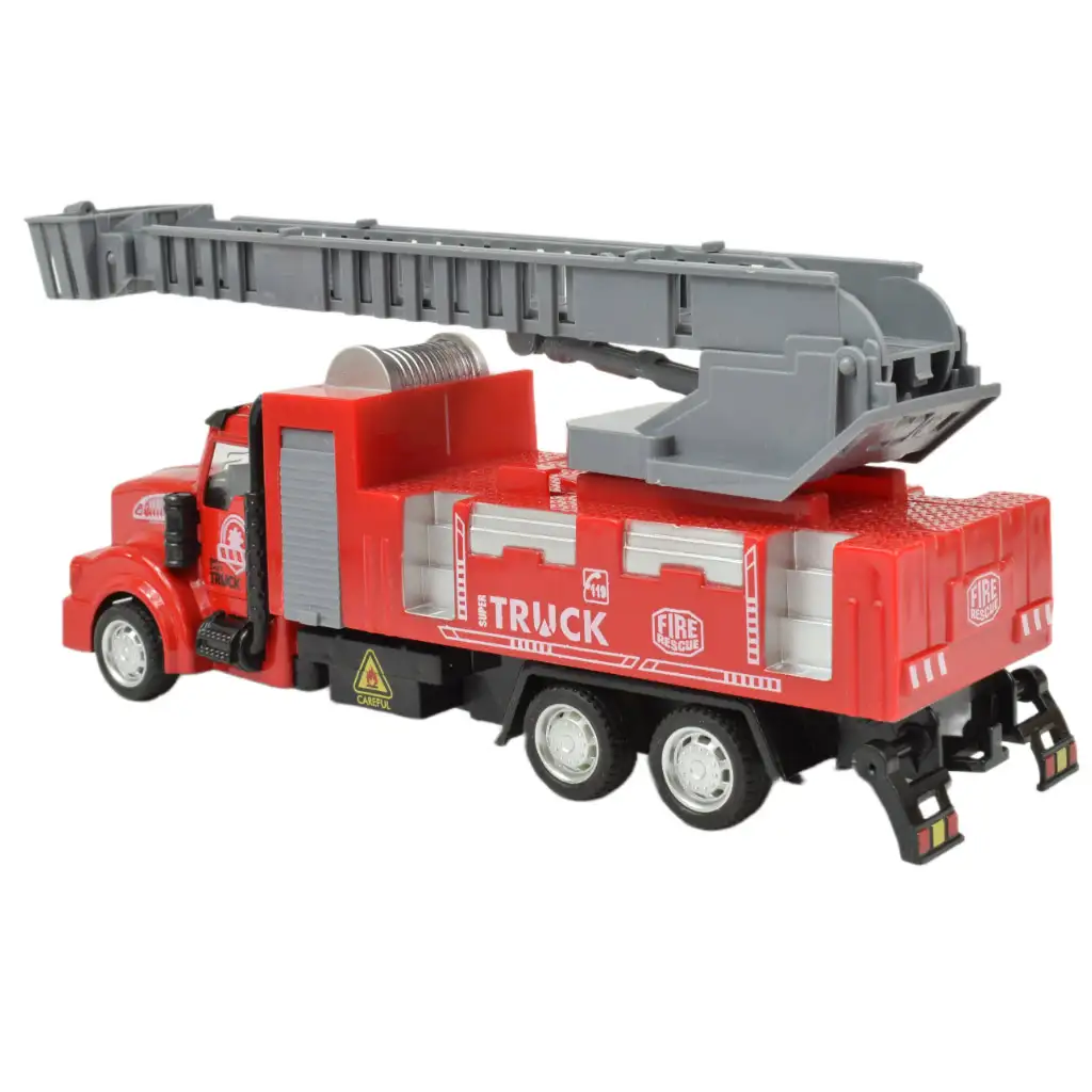 Fire Rescue: Feuerwehrleiterwagen mit Schwungrad 22cm kép 2