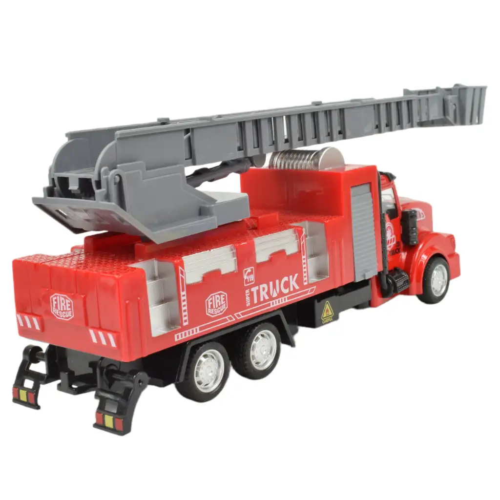 Fire Rescue: Feuerwehrleiterwagen mit Schwungrad 22cm kép 3