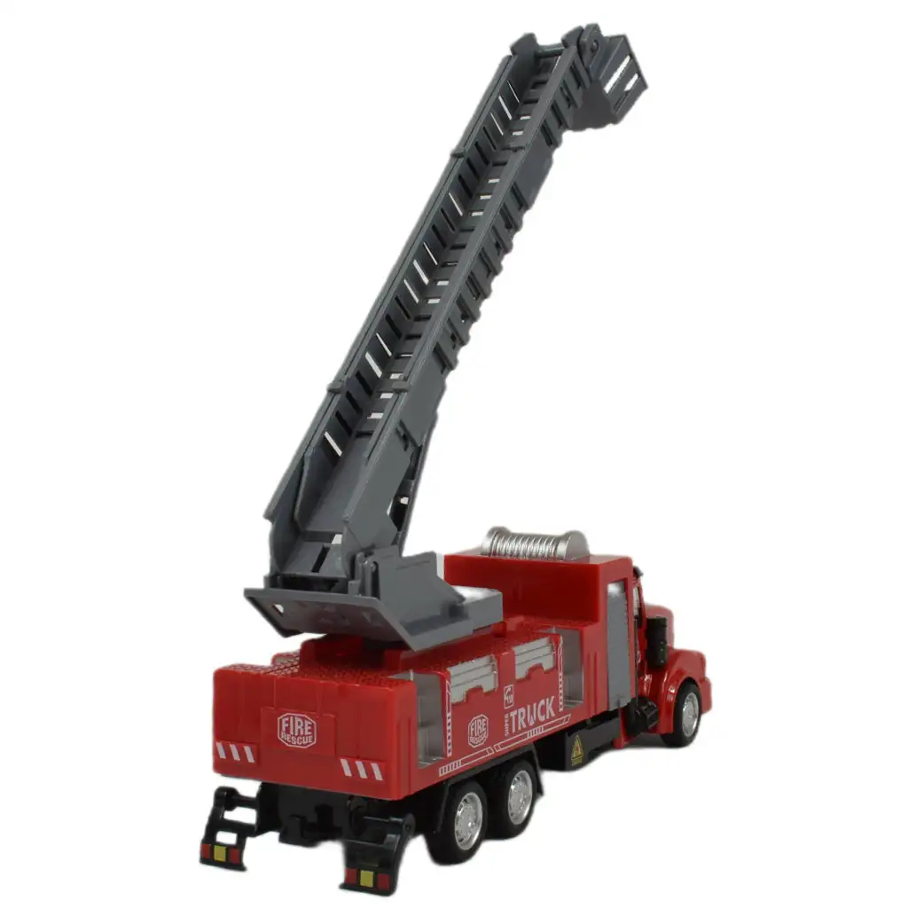 Fire Rescue: Feuerwehrleiterwagen mit Schwungrad 22cm kép 4