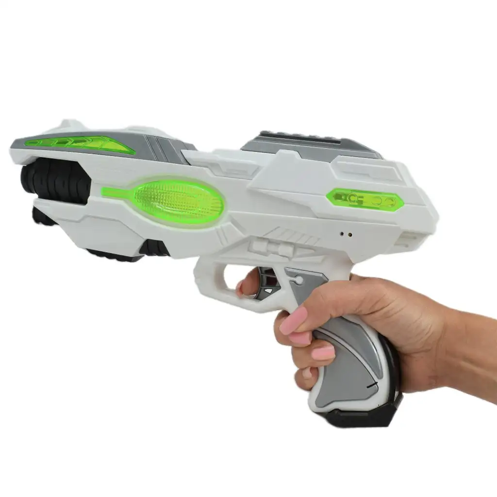 Space Serie: Weltraumwaffe in Grün-Weiß mit Licht und Ton, 25 cm kép 3