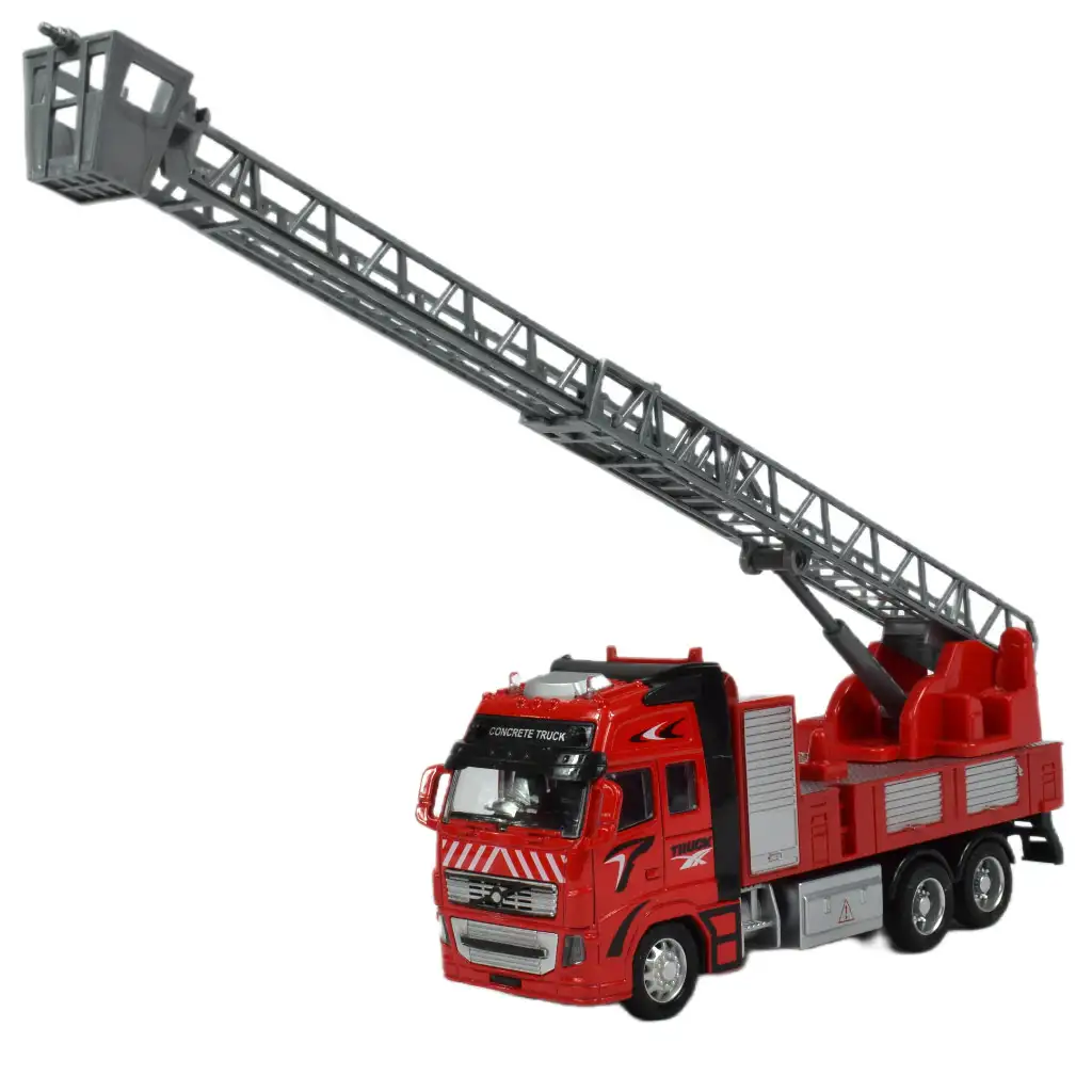 Feuerwehr: Schwungrad-Leiterwagen mit Licht und Ton 19cm kép 2