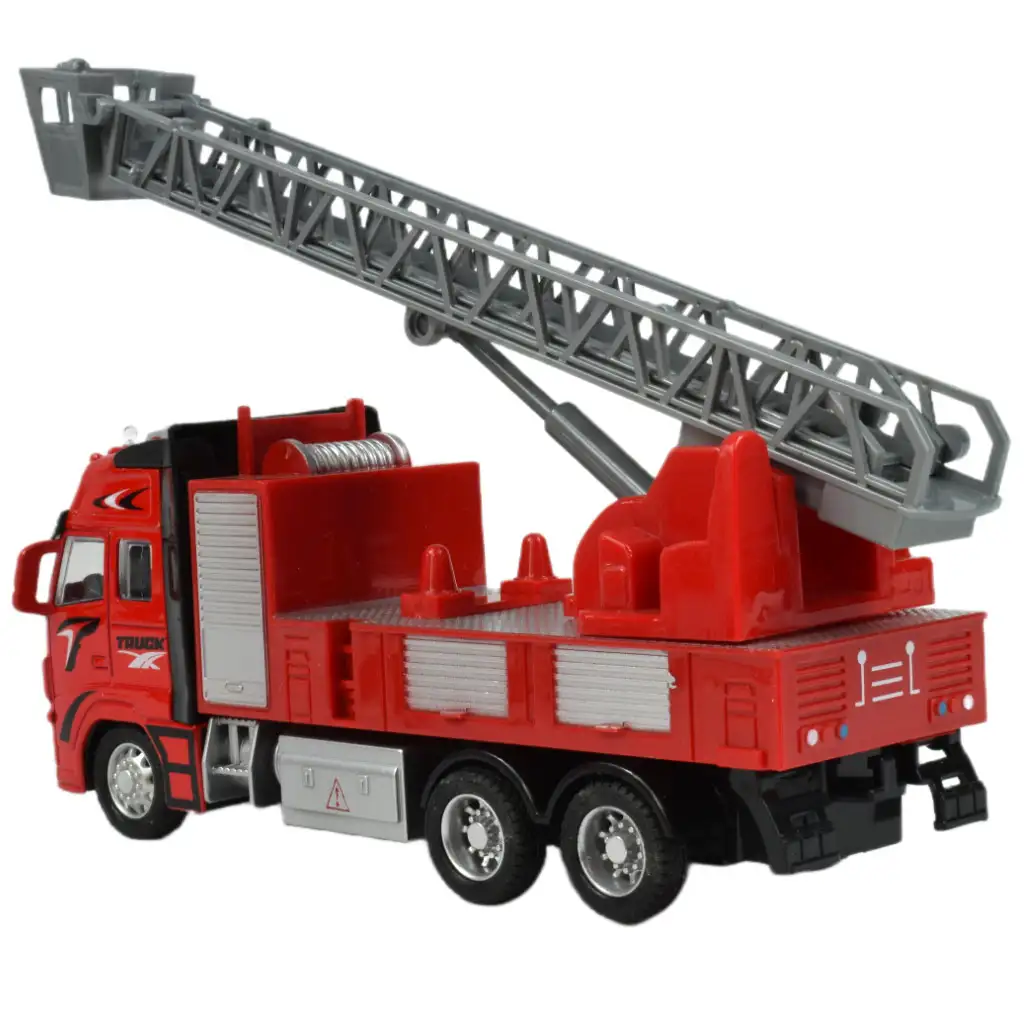 Feuerwehr: Schwungrad-Leiterwagen mit Licht und Ton 19cm kép 3