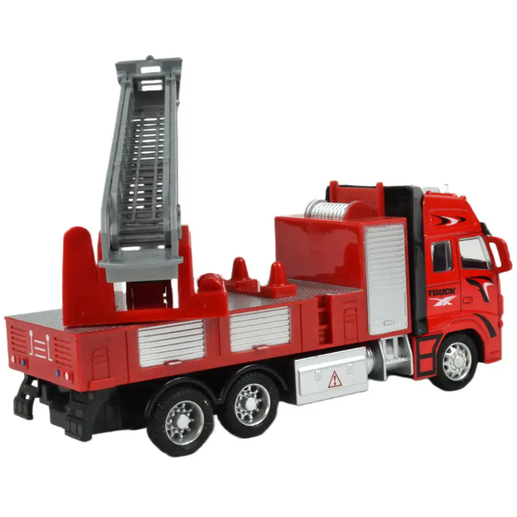 Feuerwehr: Schwungrad-Leiterwagen mit Licht und Ton 19cm kép 4