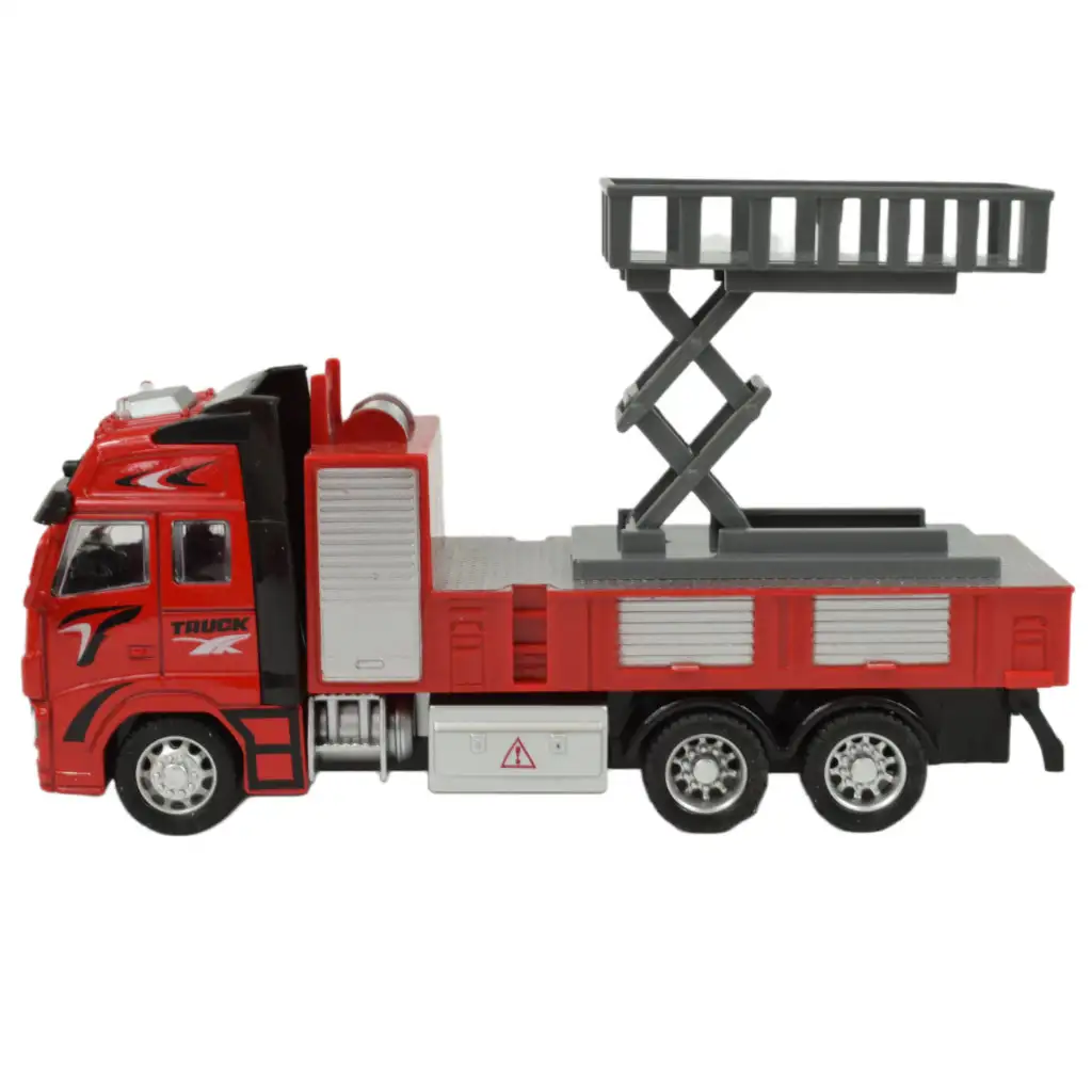 Feuerwehrwagen: Schwungrad-Hubarbeitsbühnen-Feuerwehrfahrzeug mit Licht und Ton 20cm kép 2