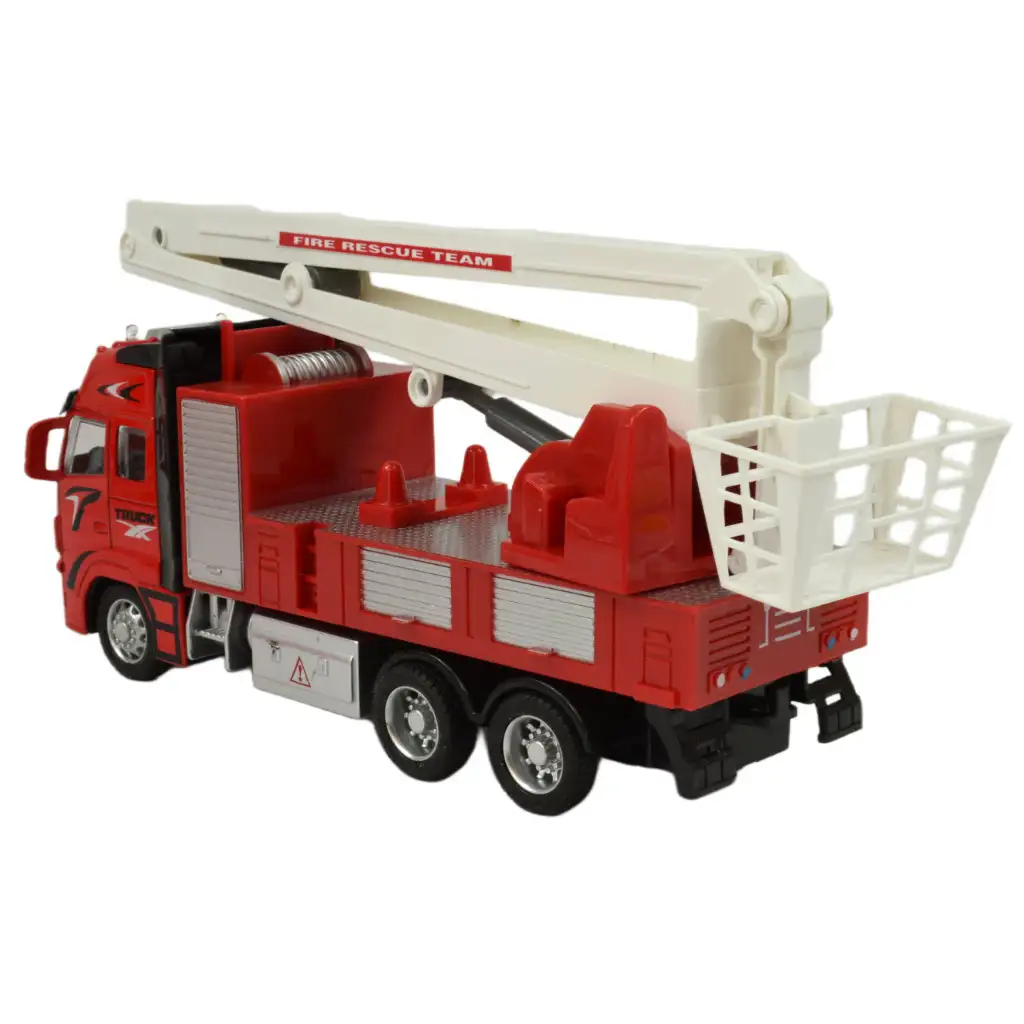 Feuerwehrwagen: Schwungrad-Kran-Feuerwehrfahrzeug mit Licht und Ton 20cm kép 3