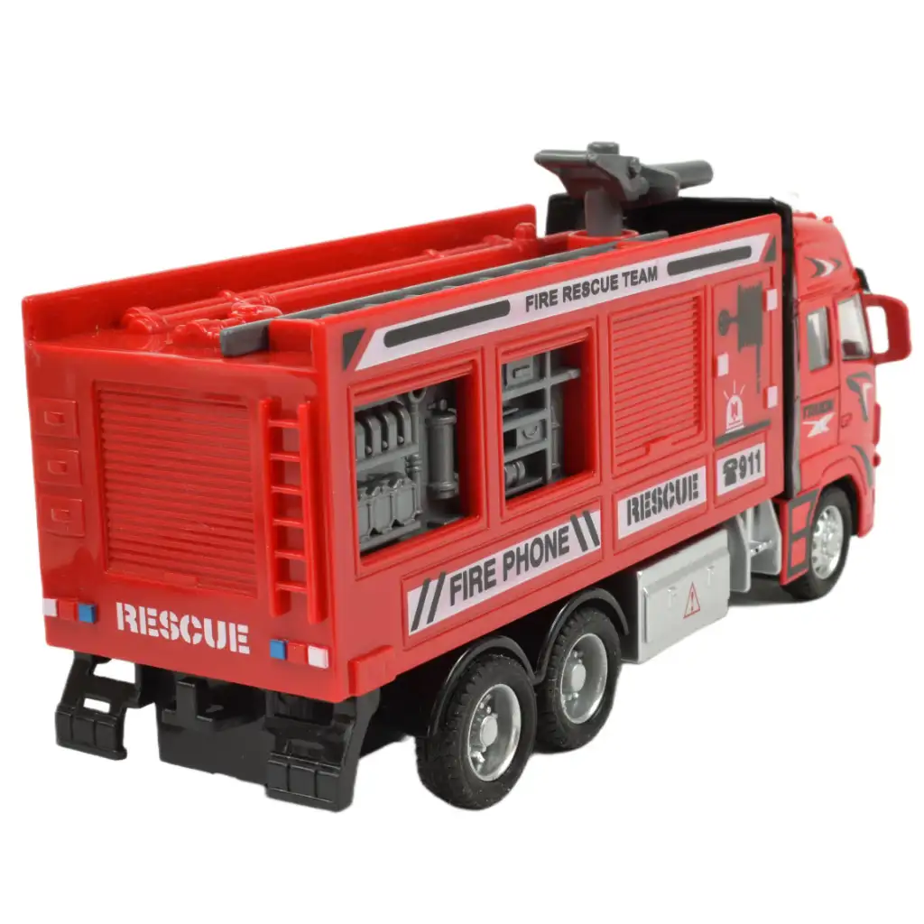 Feuerwehrwagen: Schwungrad-Kran-Feuerwehrfahrzeug mit Licht und Ton 20cm kép 4