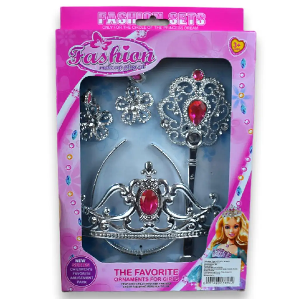 Prinzessinnen-Schönheitsset mit Tiara, Zauberstab und Ohrringen kép 5