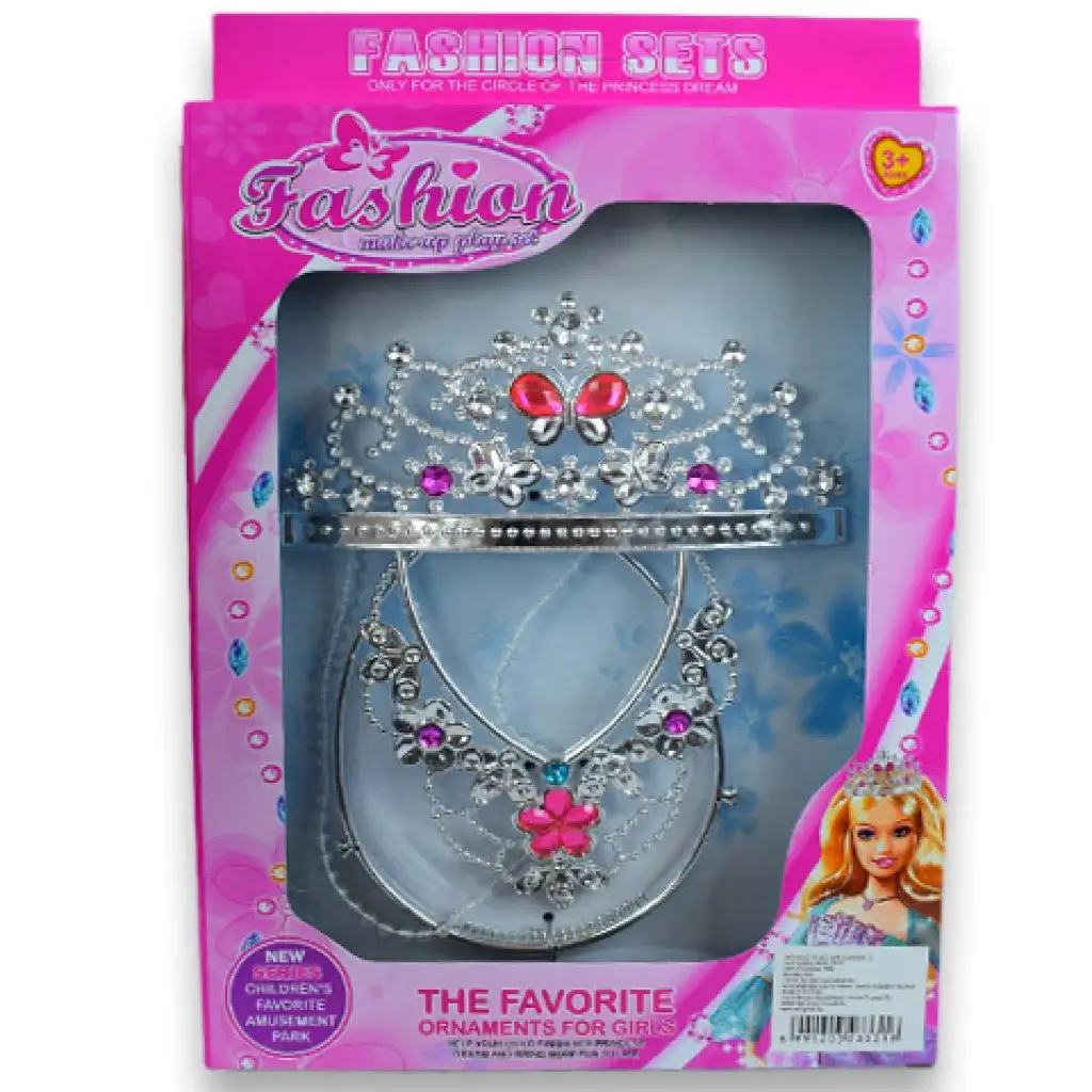 Prinzessinnen-Schönheitsset mit Tiara und Halskette kép 2