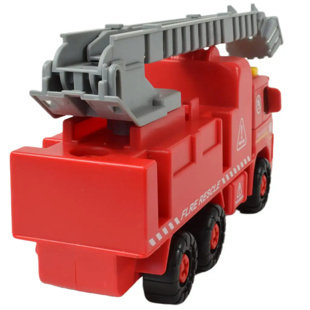 Feuerwehrfahrzeug: Zerlegbarer Feuerwehrkran mit Werkzeugen und Sound, 20 cm kép 5
